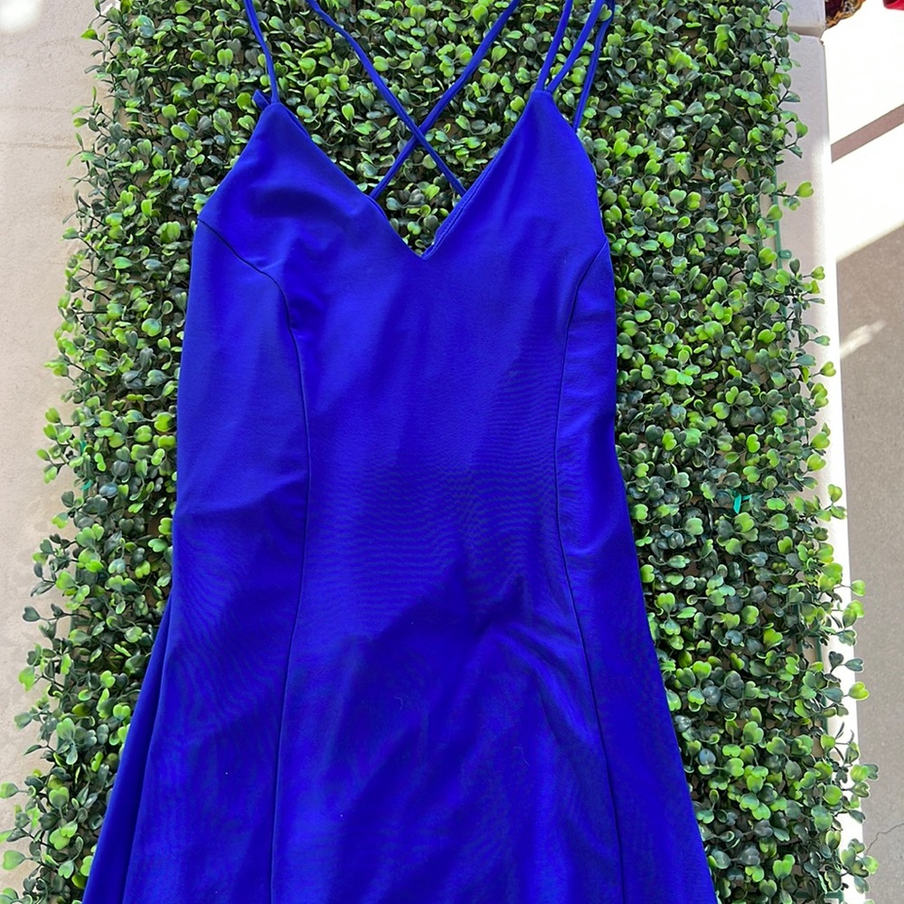 Blue Backless Dress